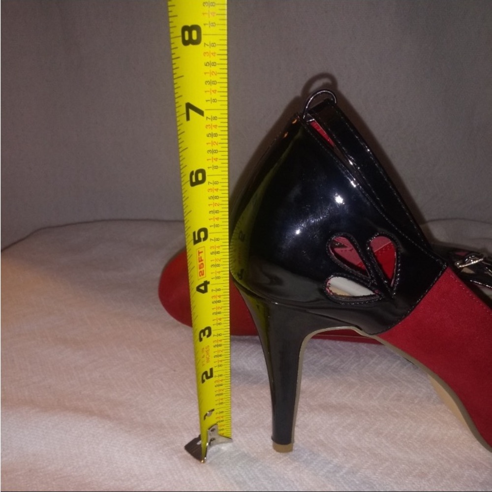 JUST FAB red/black pumps - Picture 7 of 7